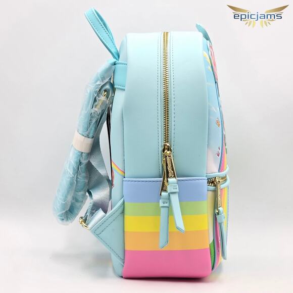 Loungefly Disney Pixar Up Carl & Ellie Rainbow Mini Backpack Bag & Wallet Set - Picture 4 of 11